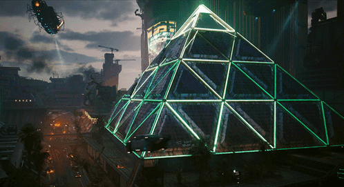 Civilization Beyond Earth Air Vehicles And Triangular Building GIF