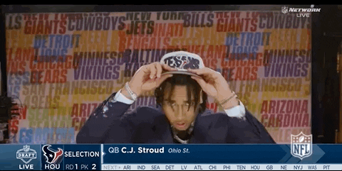 Cj Stroud Putting Cap On GIF