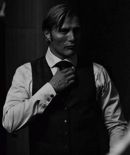 Claasic Hannibal Mads Suit Fixing GIF