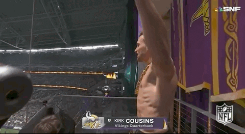Clapping Shirtless Kirk Cousins GIF