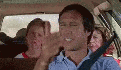 Clark Griswold Car Accident GIF