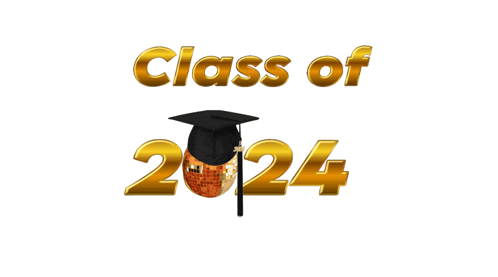 Class Of 2024 Sign With Graduation Cap GIF