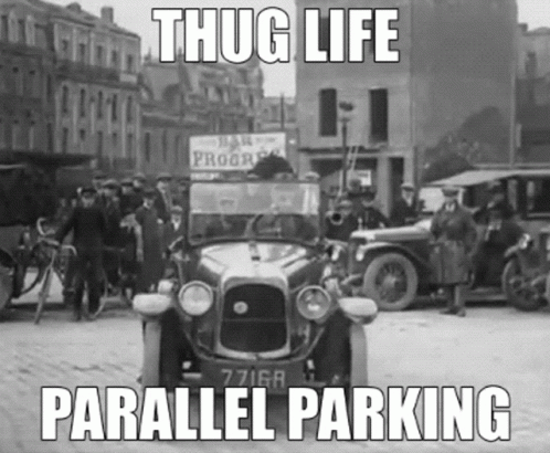 Classic Cars Thug Life Parallel Parking GIF