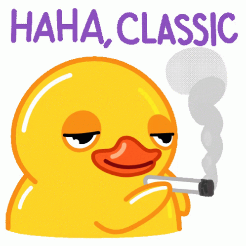 Classic Cxyduck Smoking GIF