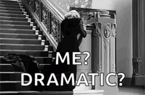 Classic Dramatic Acting Lady In Black GIF