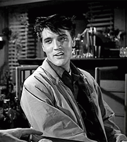 Classic Elvis Gentle Grin On Screen GIF