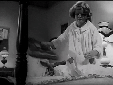 Classic Fun Sisters Pillow Fight GIF