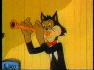 Classic Hep Cat Frantic Playing Jazz GIF