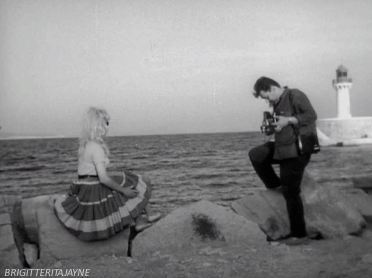 Classic Model Runs Away GIF