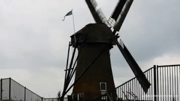Classic Old Windmill GIF