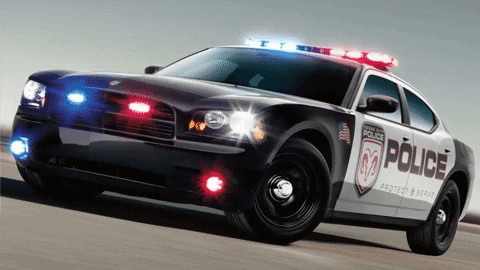 Classic Police Car Lights GIF