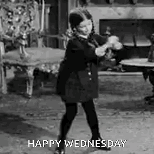 Classic Wednesday Addams Foot Shuffle Dancing GIF