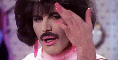 Classy Freddie Mercury Girly Look GIF