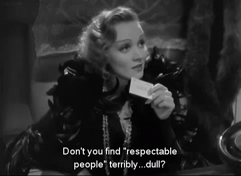 Classy Marlene Dietrich Winking GIF