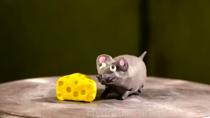 Clay Mouse Smashed Down GIF
