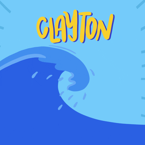 Clayton Country Is Blue Wave Text GIF