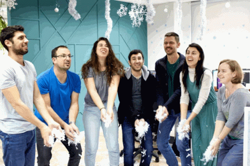 Clean White Falling Confetti GIF