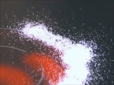 Cleaning Excess Powdery Substance GIF