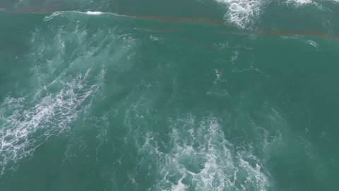 Clear Blue Wave Top View GIF