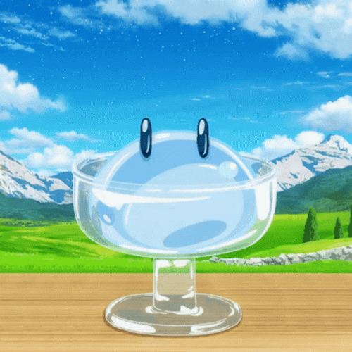 Clear Slime With Cherry On Top GIF