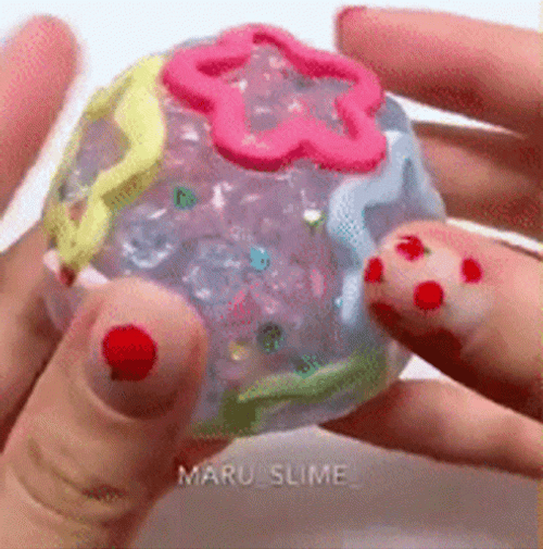 Clear Slime With Stars GIF