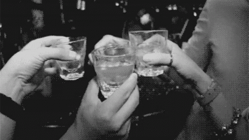 Clear Sparkling Liquor Shot Close Up GIF