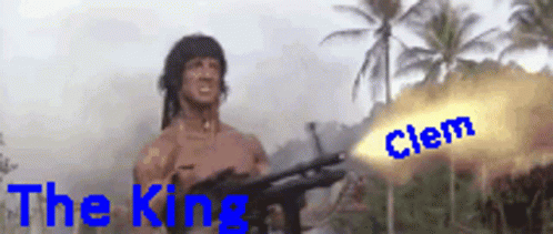 Clem The King Rambo Machine Gun GIF