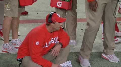Clemson Coach Jumping GIF