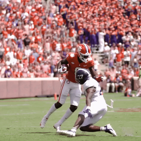 Clemson Dodging Player GIF