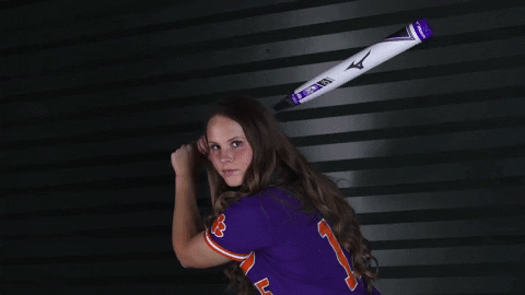 Clemson Player Bat Smash GIF