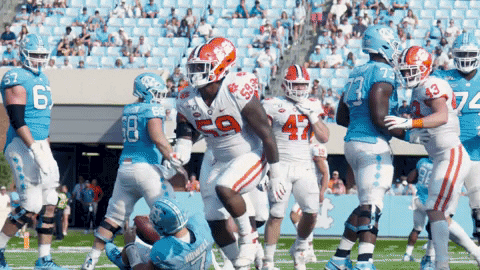 Clemson Player Hand Warning GIF