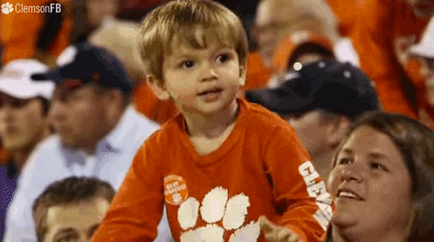 Clemson Supporter Kid Clapping GIF