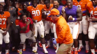 Clemson Team With Crowd Hyper Moments GIF