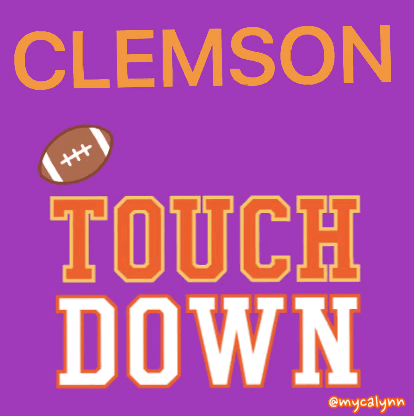 Clemson Touchdown Poster With Football