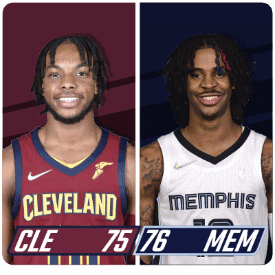 Cleveland And Memphis Basketball Players Standing Together GIF