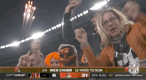 Cleveland Brown Noser Fans Celebrate GIF
