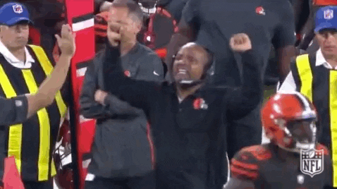 Cleveland Brown Noser Football Win GIF