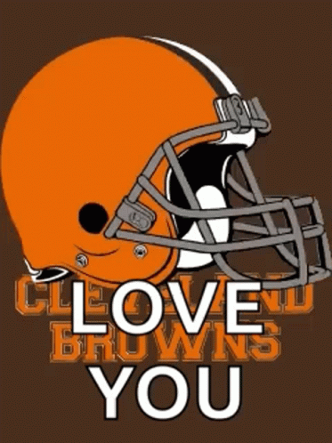 Cleveland Browns Helmet Saying Love You GIF