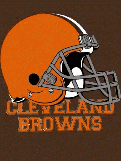 Cleveland Browns Logo With Orange Helmet GIF