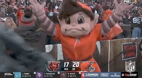 Cleveland Browns Mascot Brownie The Elf GIF