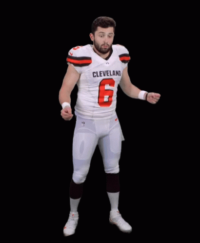 Cleveland Browns Player Dancing Arms Out