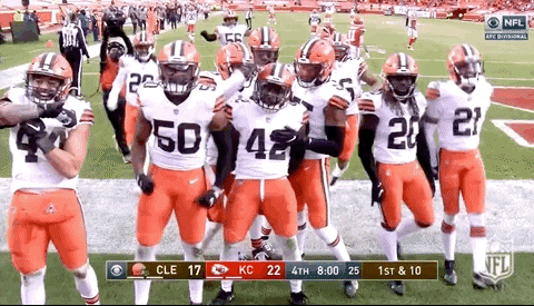 Cleveland Browns Players Coming Together GIF