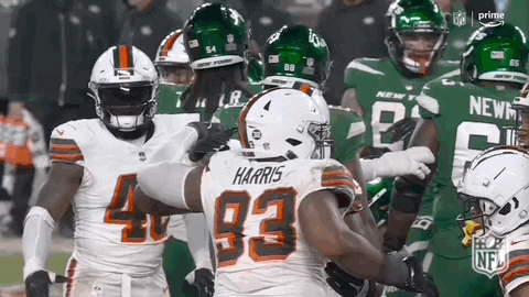Cleveland Browns Players Jumping Out Of Joy GIF