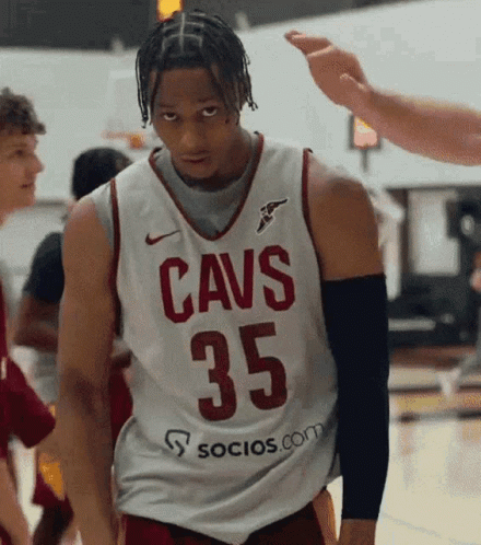 Cleveland Cavaliers Isaac Okoro Face Braided Hair GIF
