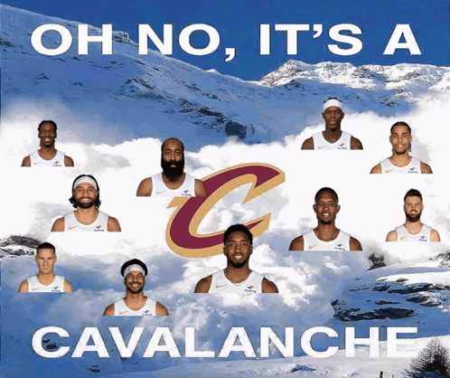 Cleveland Cavaliers Poster with Mountain Background