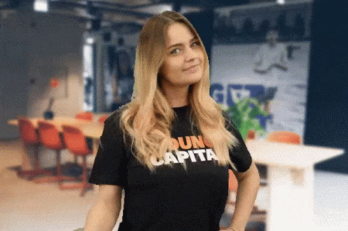 Clever Girl In Black Shirt GIF