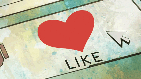 Clicking Red Heart Like Button GIF