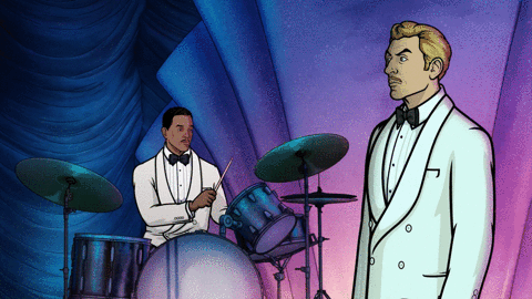 Cliff Archer Doing Rim Shot GIF