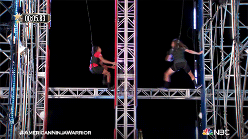 Climbing American Ninja Warrior GIF