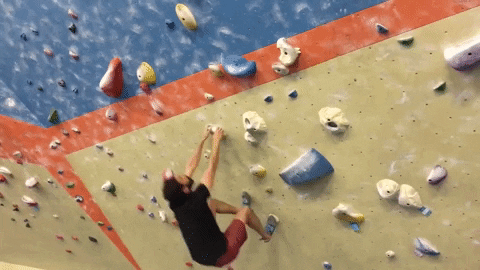 Climbing Boulder Jump Lol GIF